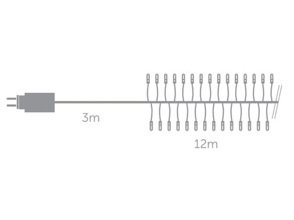 Light Creations Twistlight - LED - IP44 - 12 m - Warmwit/Zwart