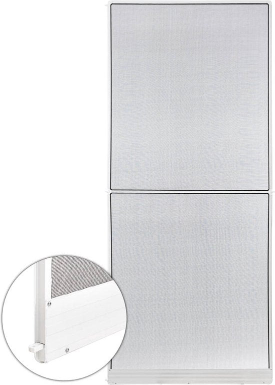 tectake - Vliegengordijn vliegenhor hordeur - 95x210 cm - wit - 401198