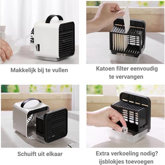 TIKKENS Mini Luchtkoeler / Ventilator / Tafelventilator / Aircooler - Donkergroen