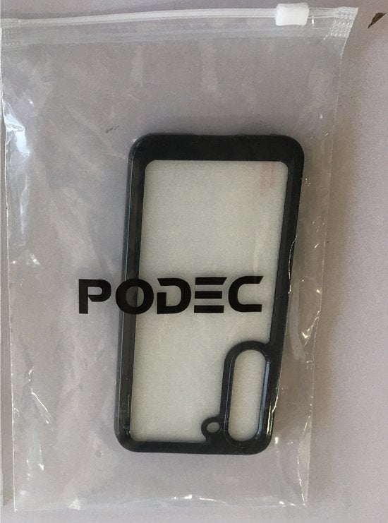 Podec Hoesje Geschikt voor Samsung Galaxy S23 Zwart en Transparant Telefoonhoesje - Anti-Shock Case Cover met 2x Screenprotector