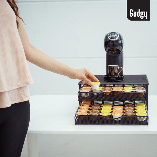 Geschikt voor Dolce Gusto Capsulehouders - Koffiecups Houder met 2 Lades - 72 Dolce Gusto Cups Capsulehouder - Antislip & Trilling Dempend - Vaderdag Cadeau