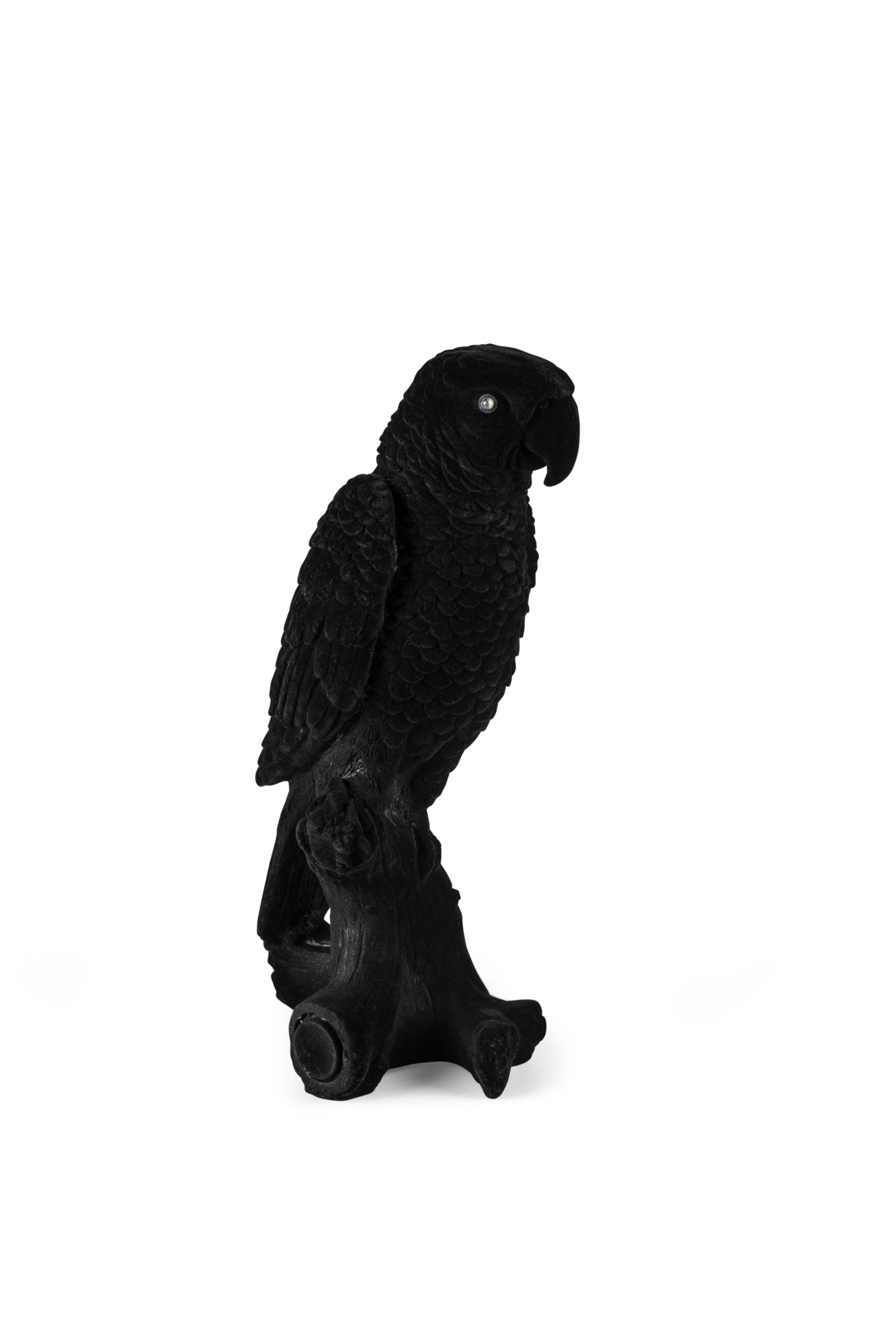 Bold Monkey Papagaailamp - LED - Fluweel & PVC - 17 x 19 x 33cm - Zwart