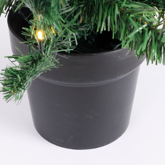 Black Box Trees Norton Kerstbomen en Krans - Led lampen op Batterijen - PVC - 45x90 cm