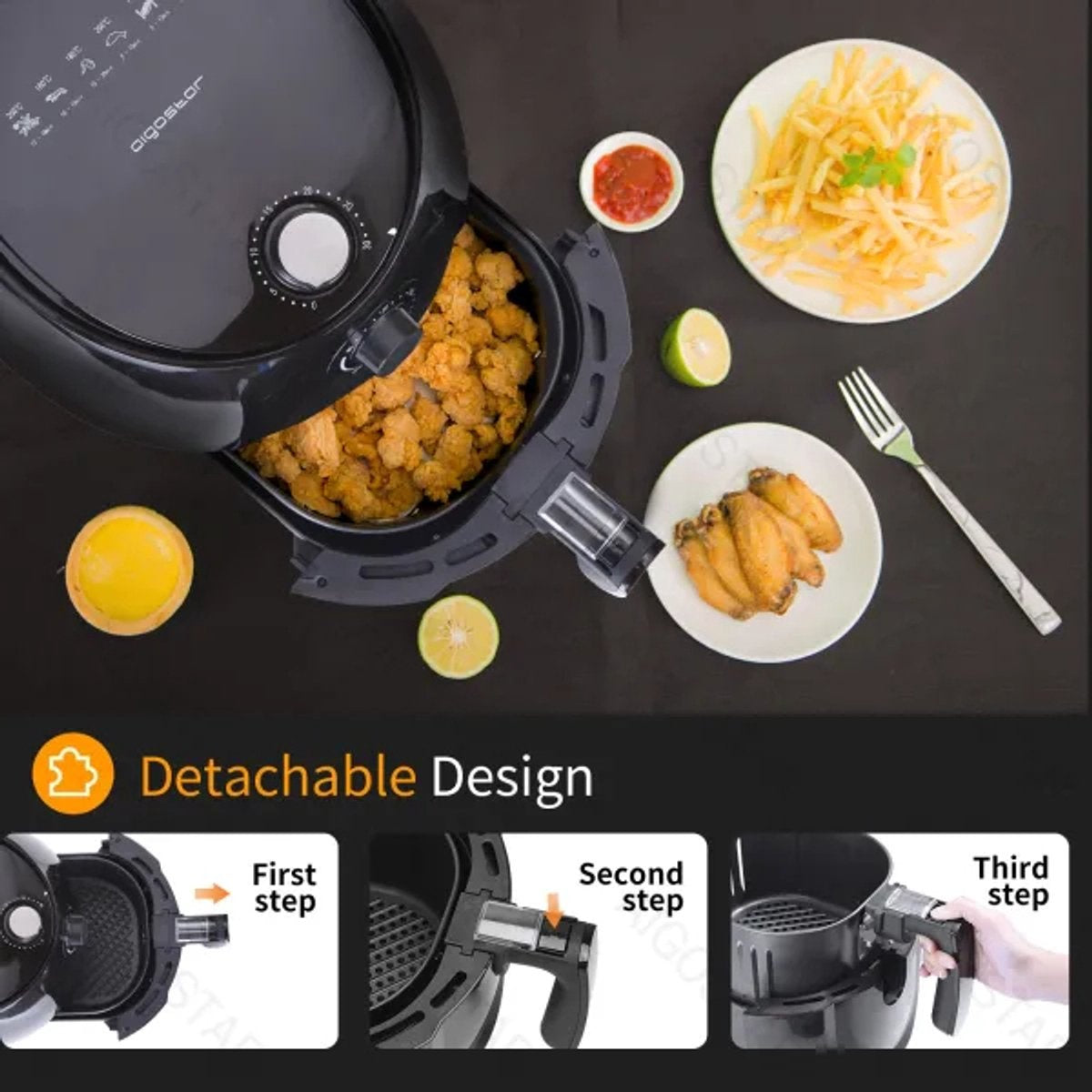 Aigostar airfryer - 3,5 liter - 1500 W