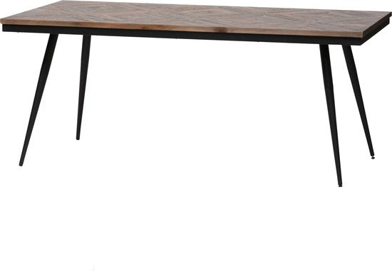 BePureHome Rhombic Eettafel - Hout/Metaal - Naturel - 76 x 180 x 90 cm