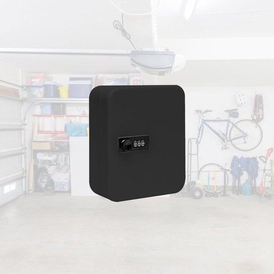 BRASQ Sleutelkast Sleutelkluis 20 sleutels met Combinatieslot - Sleutelbox KC300 Zwart met Cijferslot