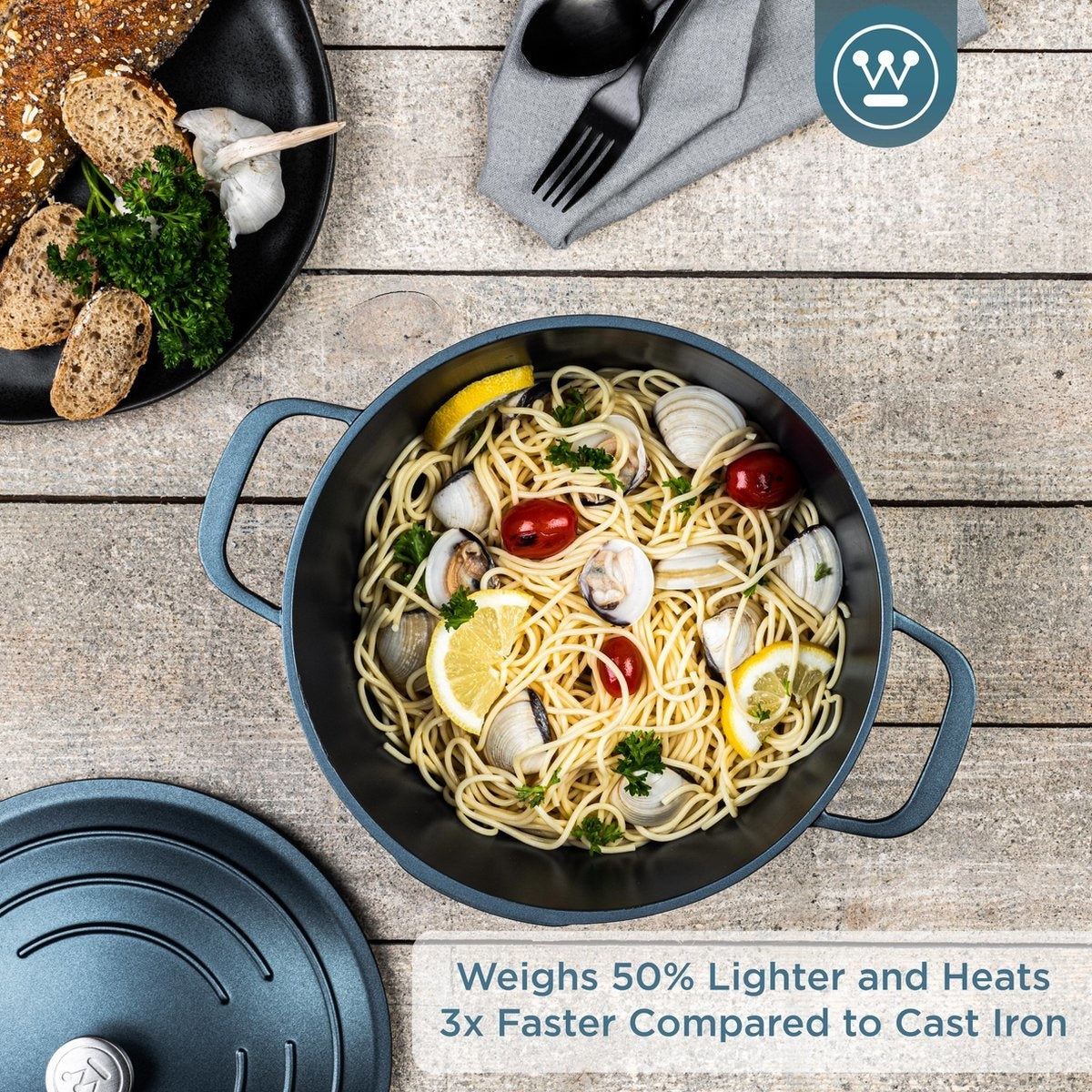 Westinghouse Performance Series Braadpan - Kookpan - Oven Geschikt - 28 cm - Blauw