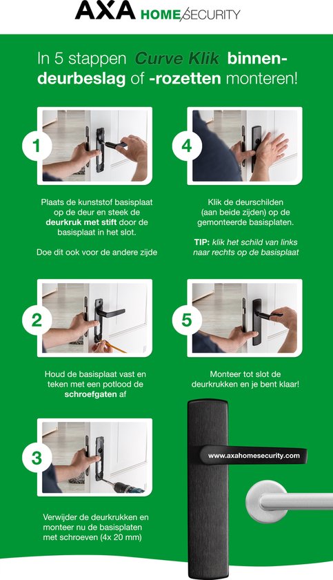 AXA 6220 Binnendeurrozetten Klik rond toilet F1 - 6220-40-11/E