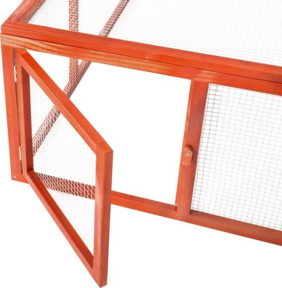 tectake konijnenhok bruin - 404403