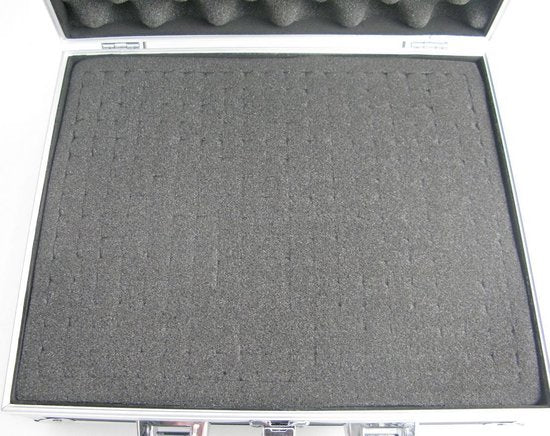 VDD - koffer met rasterschuim - kleur: zilver - 40 x 30 x 11 cm