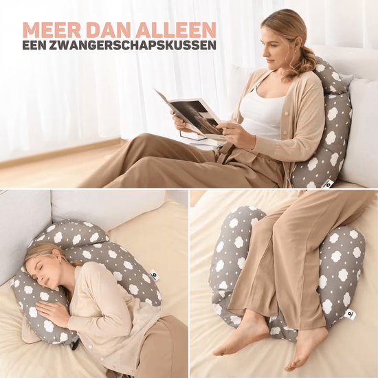 Vulpes Goods® BabyCare - Voedingskussen - Zwangerschapskussen incl. afneembare hoes - 3in1 - Uniek Design