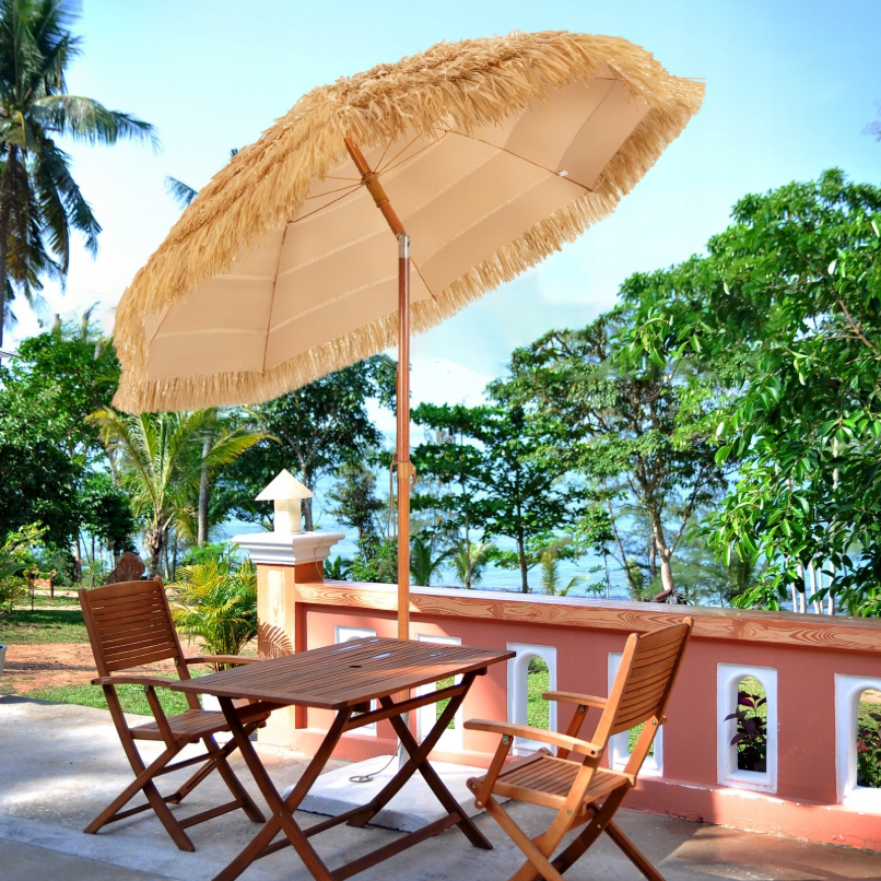 Coast parasol 220 cm – beige met verstelbare kanteling, stevig en windbestendig