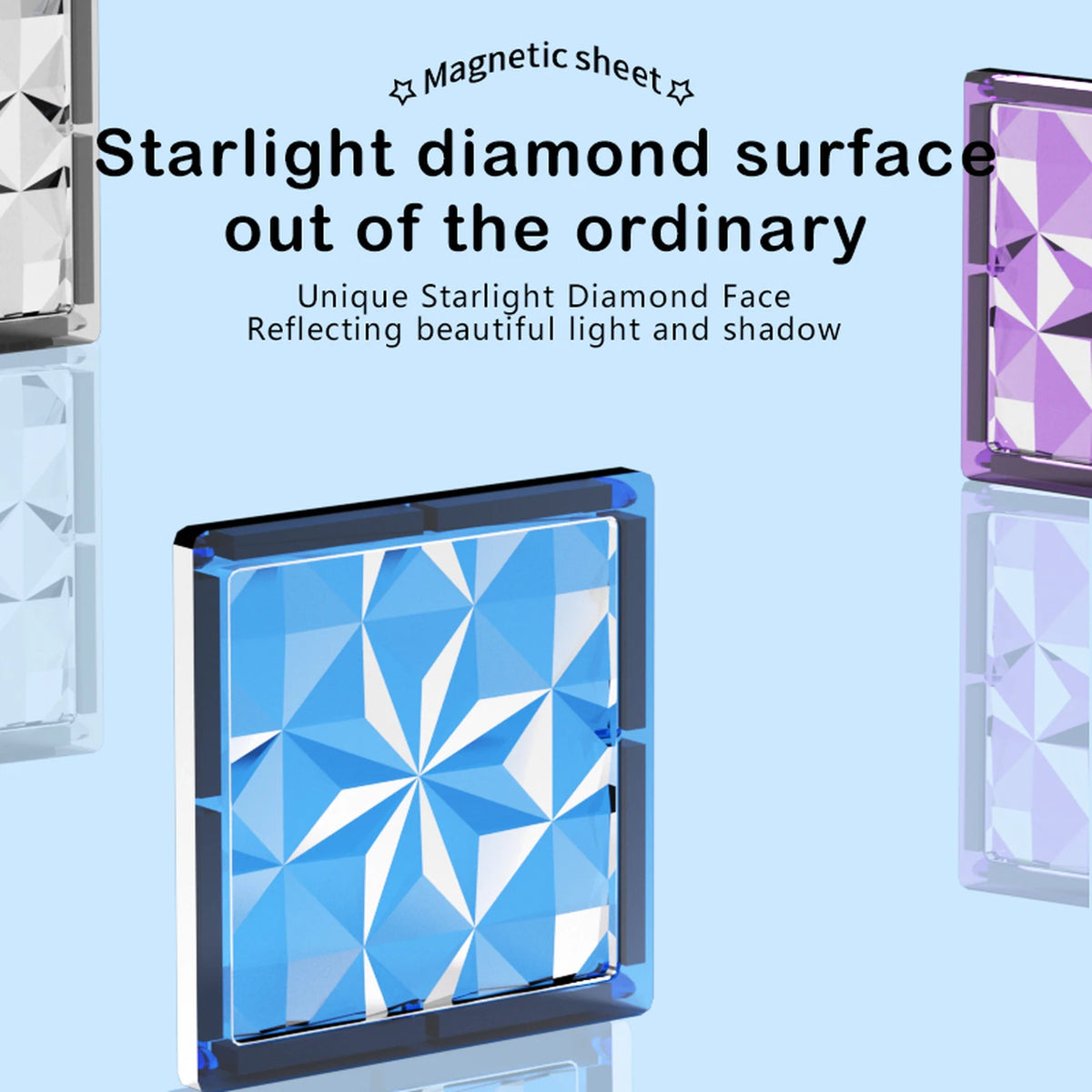 XINQIYUAN 3D Diamant Magnetische Bouwstenen – 60-Delig met Knikkerbaan – Multicolor – ABS Kunststof