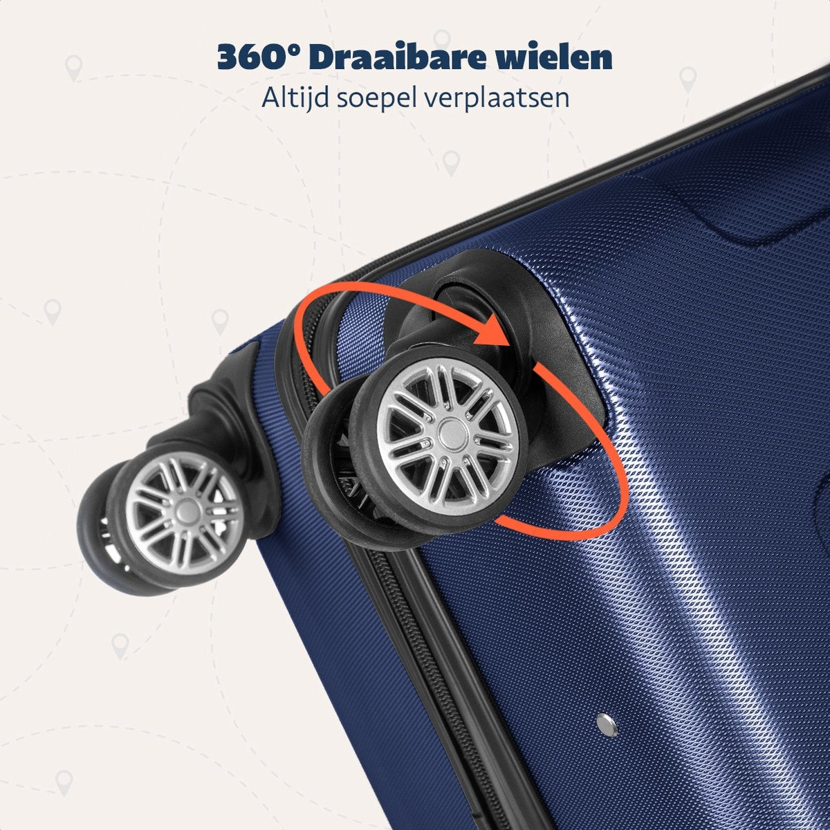 TRVLMORE Kofferset - 3 Delig - Complete Set - 38L Handbagage + 70L en 110L Ruimbagage - Donkerblauw