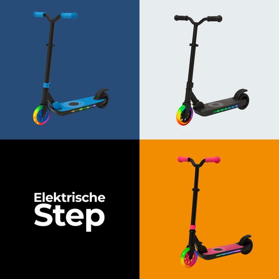 Denver elektrische step voor kinderen - 10km/u - Kinderstep - LED Verlichting - 6km Bereik - SCK5500BU
