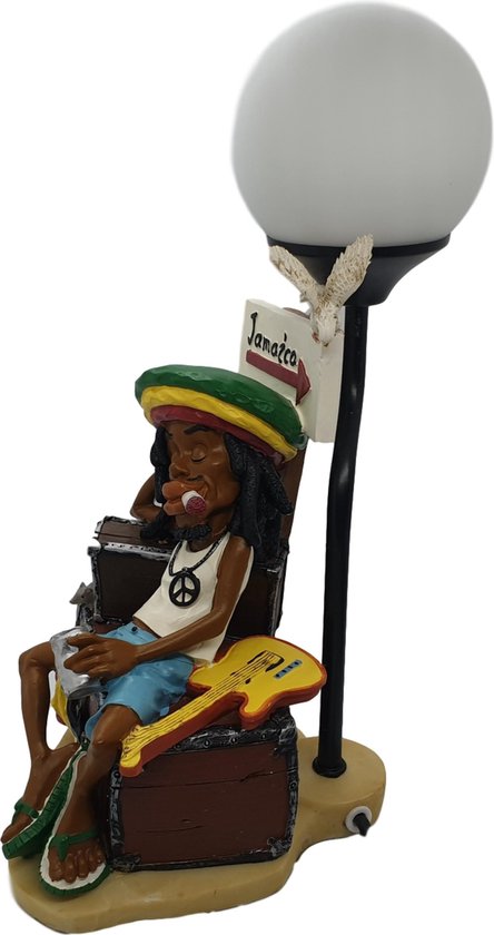 Wiet accesoires rastafari bureaulamp – grappige reggae rasta weed accessoires lamp op kast 33 cm hoog 1,5 m. snoer inclusief schakelaar | GerichteKeuze