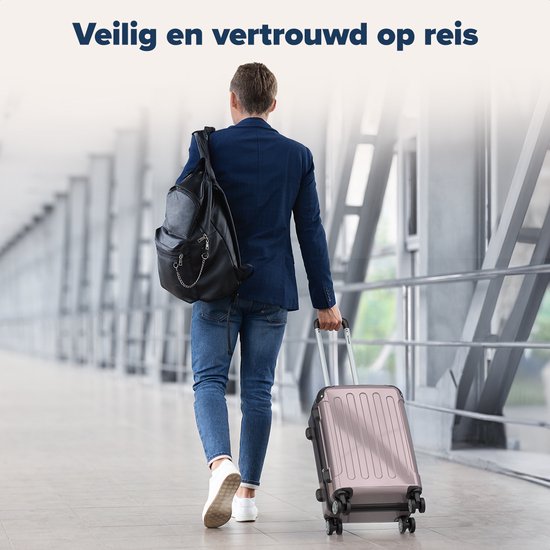 TRVLMORE Handbagage Koffer - 45L - TSA Cijferslot - 54x36x22cm - Roségoud