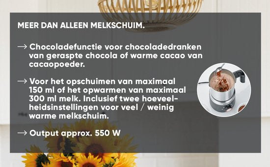Severin SM 3588 Melkopschuimer – Warm & Koud –PFAS-vrij - Chocoladefunctie – 300 ml