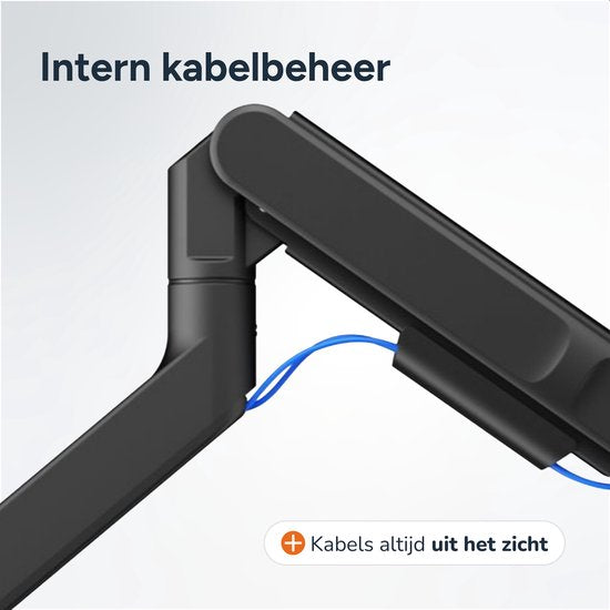 Skoov Monitorarm met gasveer - Voor 13 tot 57 Inch - 27KG draagkracht - Breedbeeldscherm - Beugel voor 1 scherm - Monitor - Stand - Zwart