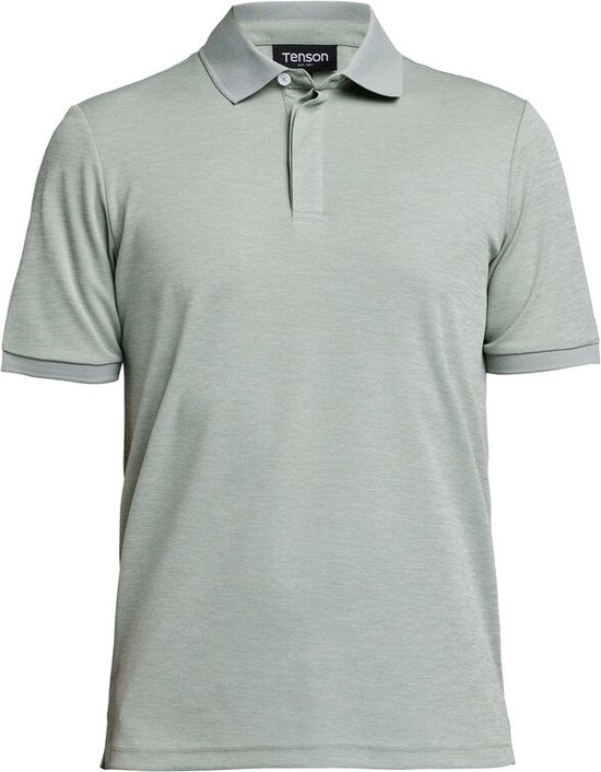 Tenson TXlite Melange Polo 465018060 - Grijsgroen - 3XL