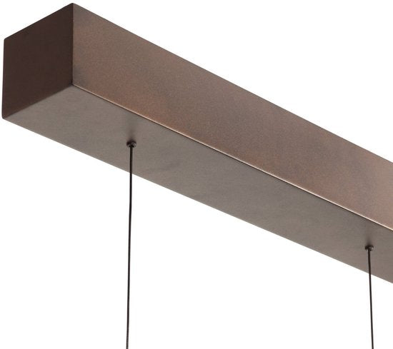 Hanglamp Bande 3995CA cacao - trendy metalen hanglamp 150cm breed met hoogte instelbaar systeem en geïntegreerde LED van Steinhauer