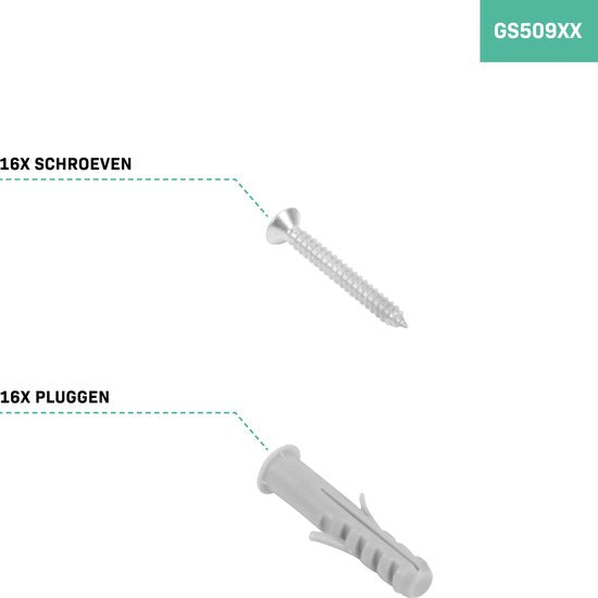VONROC Bevestigingsset Schaduwdoek (40-delig) – Rechthoek – RVS – Roestbestendig – Weerbestendig