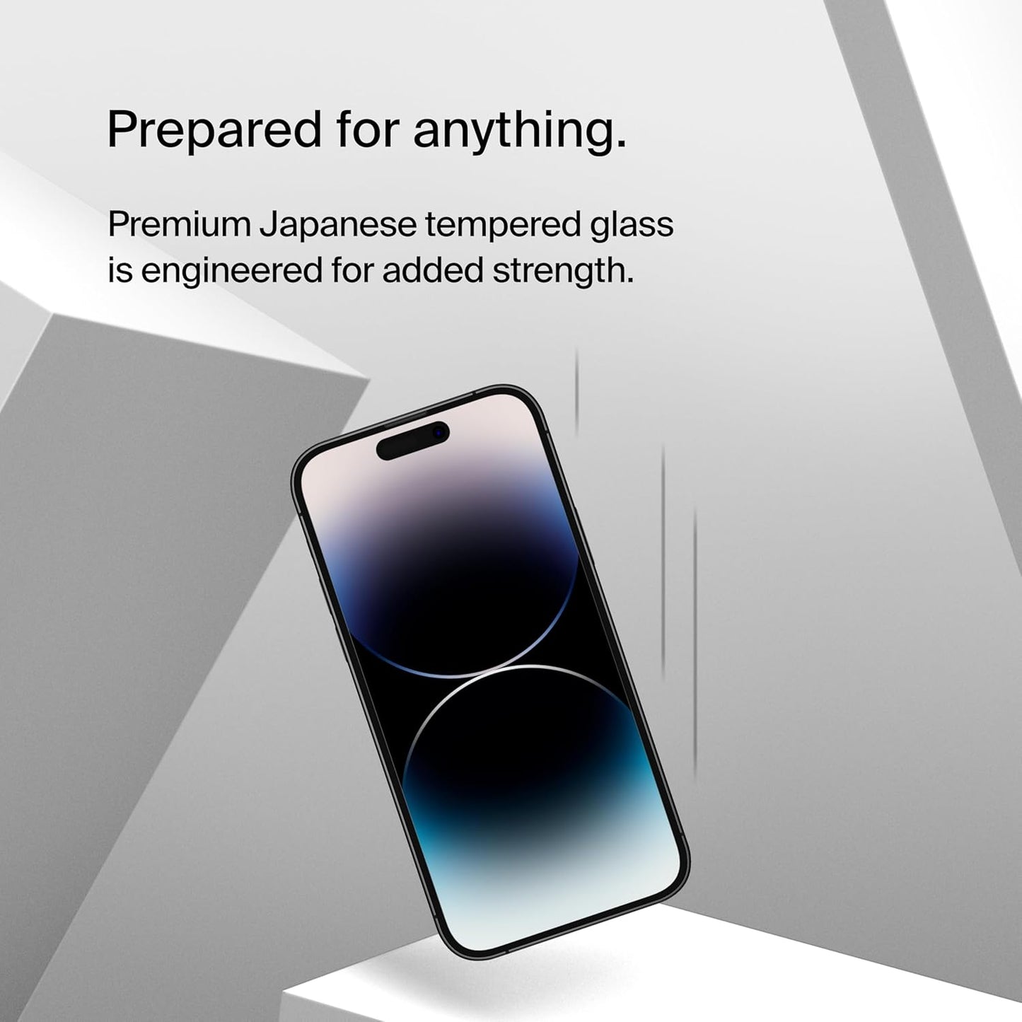 Belkin Privacy TempeRoodGlass Screen Protector voor iPhone 14 Pro – 20 x 100 mm – Zwart – Antimicrobieel, Krasbestendig en Vingerafdrukwerend