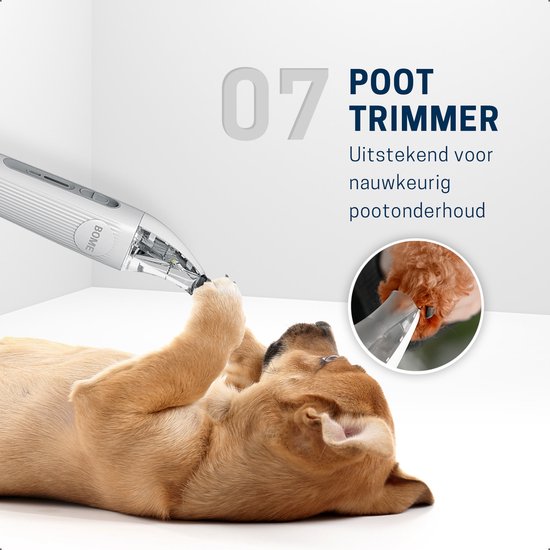 BOME Hondentondeuse - Alles in 1 Trimset - Tondeuse Hond - Poottrimmer - Nagelvijl Hond - Dieren Tondeuse