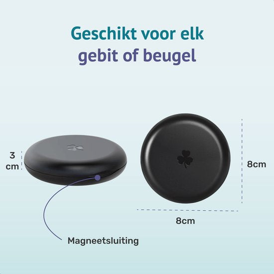 Alyze Gebitsbakje - Zwart - Voor prothese - Beugel - Kunstgebit - Bakje - Gebittenbakje