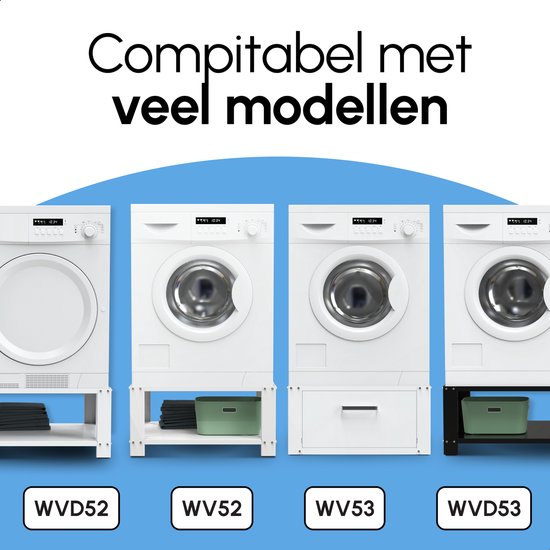 Bodo® Muuranker set Wit - Voor de Bodo wasmachine verhoger