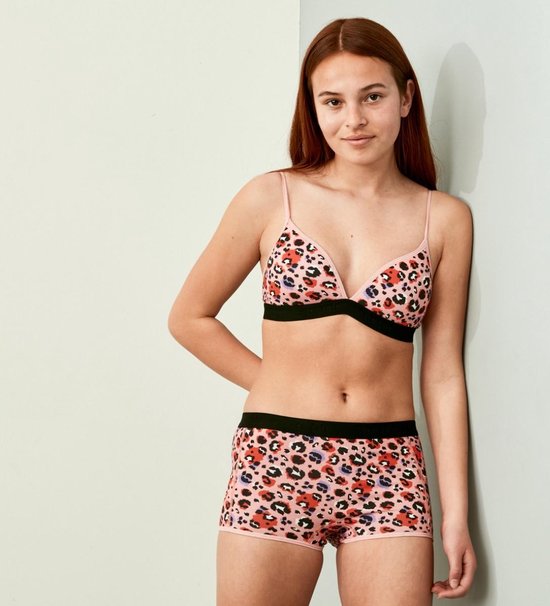 ten Cate voorgevormde bh top leopard pink voor Meisjes - Maat 65A