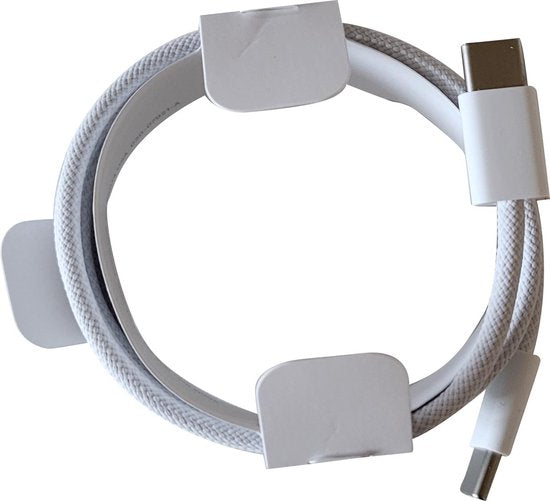 Apple - USB‑C Oplaadkabel - USB‑C naar USB‑C - 60W - 1m - Geweven - Wit