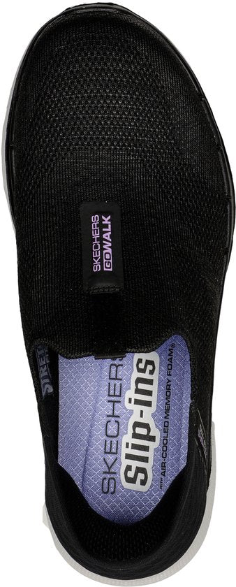 Skechers Go Walk 6 - Fabulous View Slip-ins 124569-BKLV, Vrouwen, Zwart, Sneakers,Sportschoenen, maat: 39