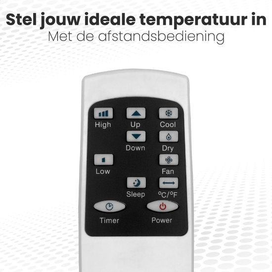 Auronic Mobiele Airco – 4-in-1 Koelen, Verwarmen, Ontvochtigen & Ventileren – 12.000 BTU – Tot 35 m² – 44 x 33,5 x 66,5 cm – Wit