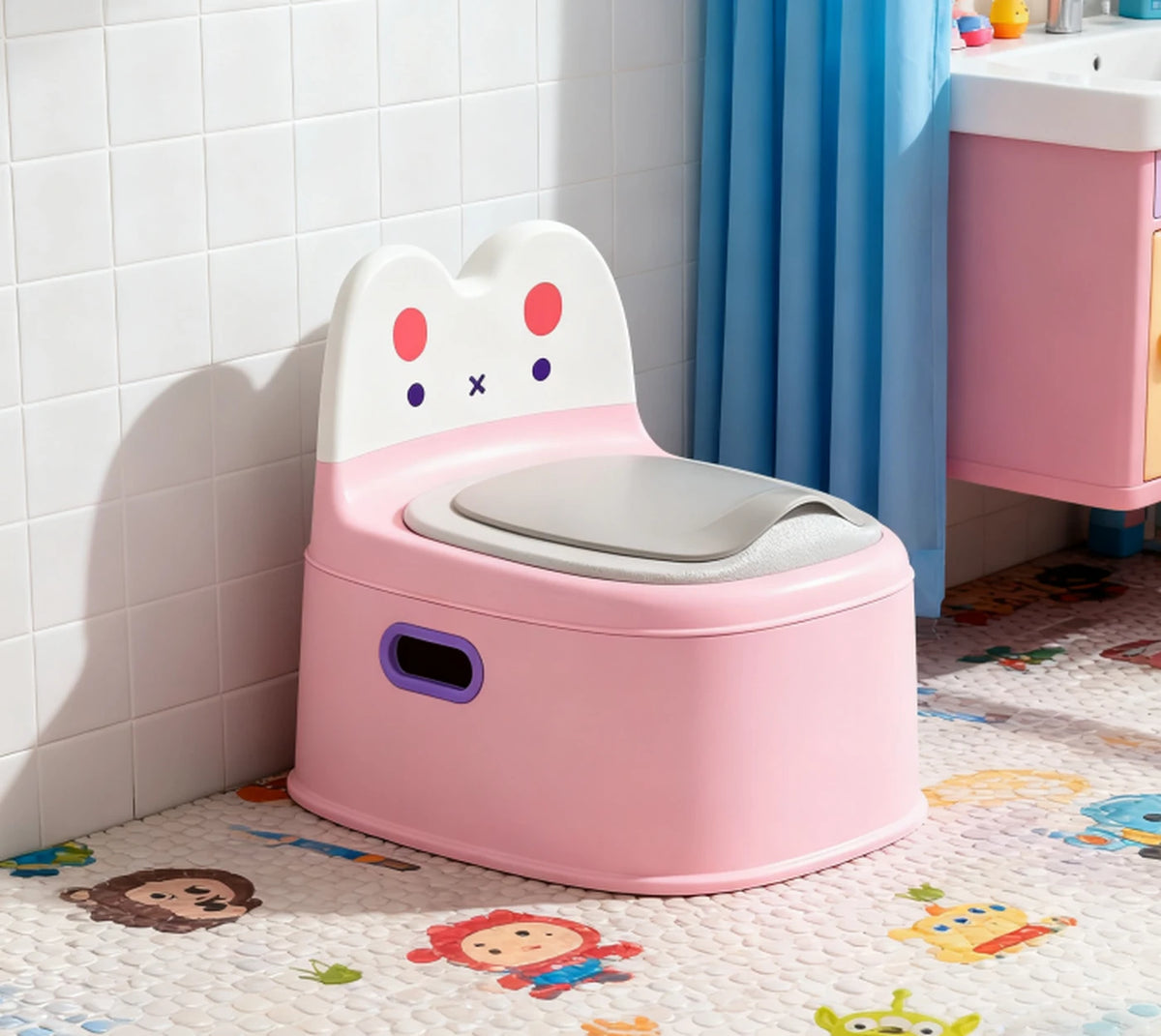 Baby Toilettrainer WC-Verkleiner Konijn - PVC - Roze