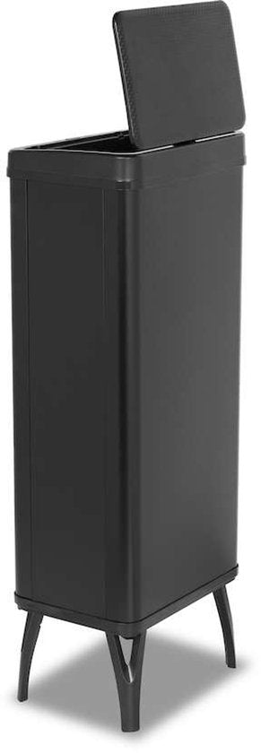 Buccan - Grote prullenbak met bewegingssensor - Zwart - 60 Liter