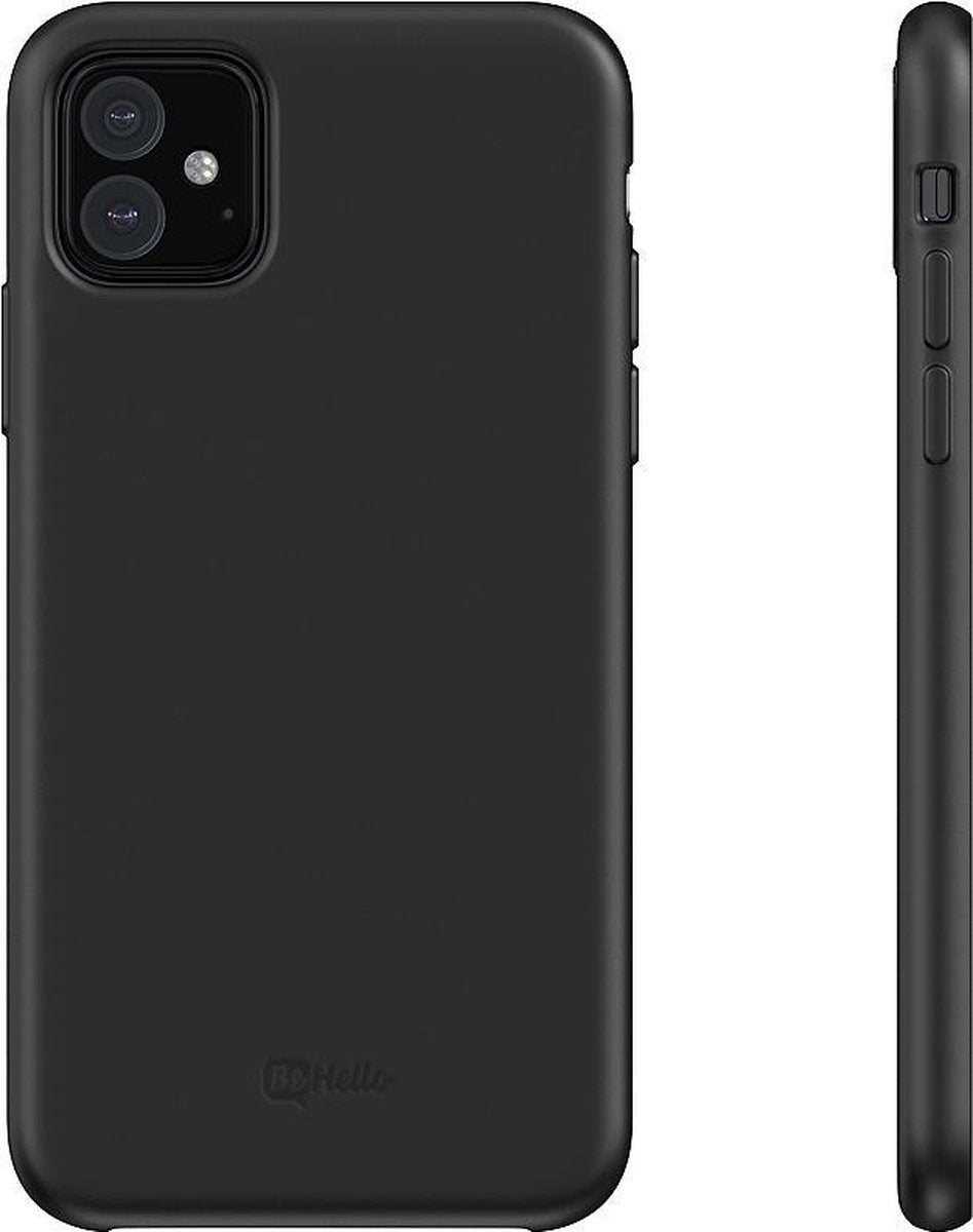 BeHello iPhone 11 Liquid Silicone Case Zwart
