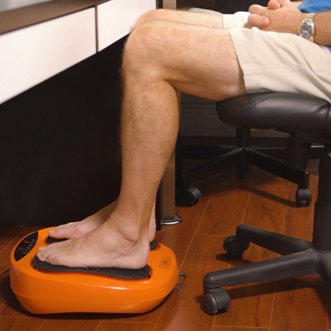 VibroLegs Voetmassageapparaat - Oscillatie & Acupressuur - Afneembare Siliconen Pads - Inclusief Afstandsbediening