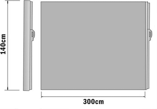 Terras Windscherm - uittrekbaar - 300 x 150 cm - windvrij - Balkon - Tuin - Camping