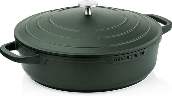 Westinghouse Performance Series - Hapjespan Inductie Met Deksel - 32cm Sauteerpan - Groen - Geschikt voor alle warmtebronnen inclusief inductie en oven