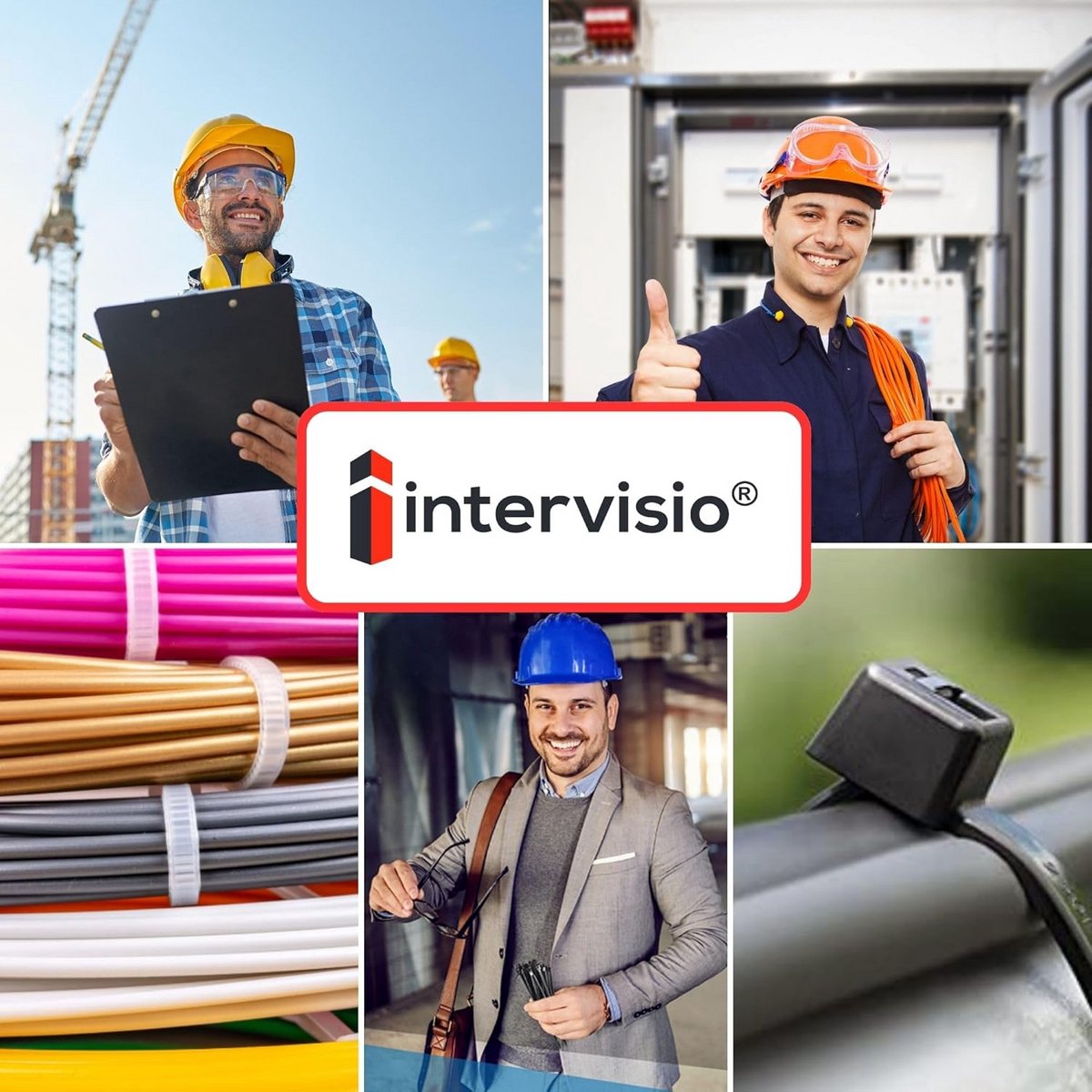 Intervisio - Extra Lange Kabelbinders - Extra Sterk - Wit - 775 x 9 mm - 30 Stuks