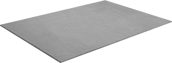 tectake® Kortpolig Vloerkleed - 120 x 170 cm - Grijs - Tapijt voor Woonkamer, Slaapkamer, Eetkamer - Onderhoudsvriendelijk en Wasbaar - Antislip Ondertapijt - Allergievriendelijk - Diverse maten en kleuren