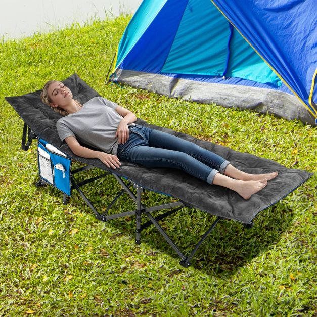 Coast Ligbedkussen Grijs – Dik Loungestoelkussen met Bevestigingsbanden – 190 x 70 x 7 cm