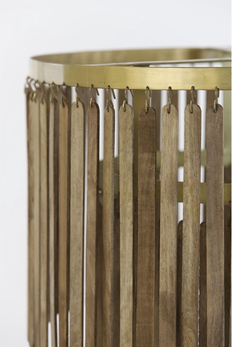 Light & Living Gularo Hanglamp - Donkerbruin Hout - Ø60cm - Modern & Luxe