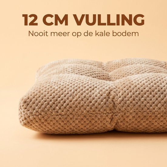 Hondenkussen 100 x 70 cm - XXL Benchkussen - Bruin Hondenbed - Groot Dierenkussen - Luxe Hondenmat