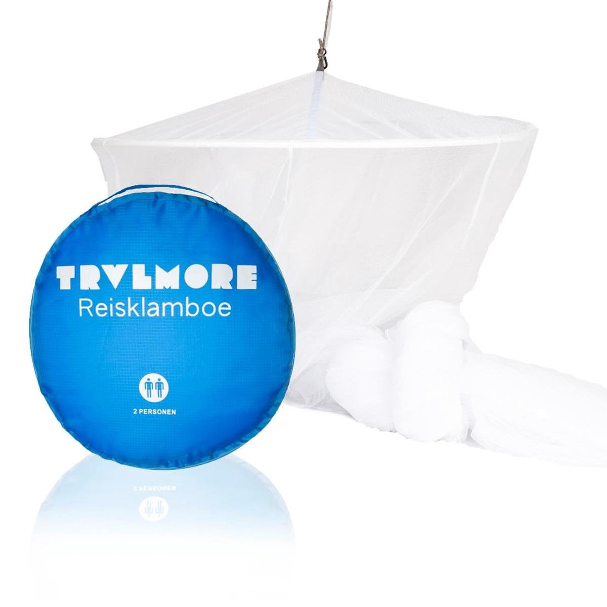 TRVLMORE Klamboe XL - 2 Persoons - met Ophangkoord - Wit