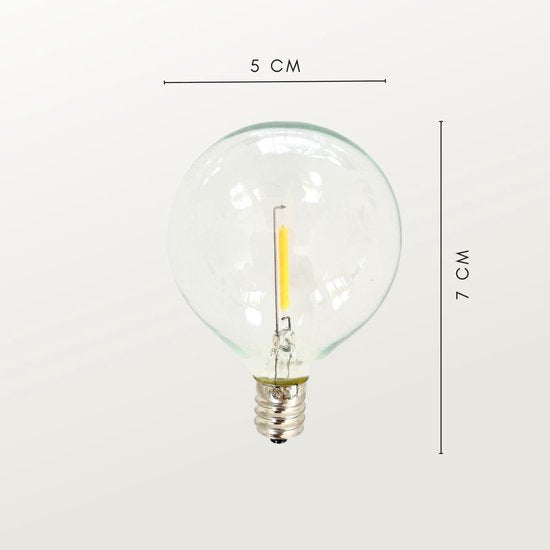 a sunny day Lichtsnoer buiten - Lichtslinger - Inclusief 25 XL Led lampen voor buiten - 7,5 meter - Prikkabel - Lichtsnoer binnen - Prikkabel binnen - Lichtsnoer tuin - Warm wit licht