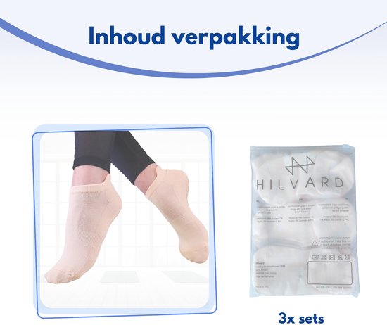 Hilvard Yoga sokken - Pilates sokken - Enkelsokken - 3 Paar - Licht Oranje - Antislip sokken - One size fits all