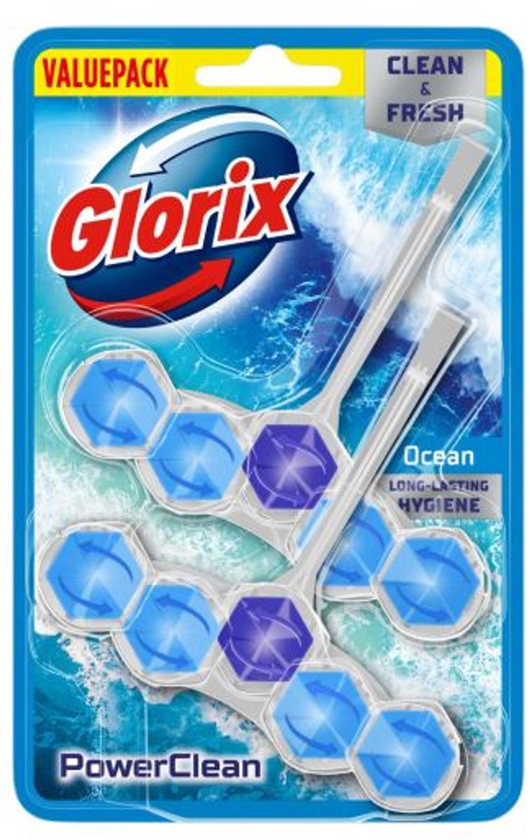 Glorix Toiletblok Power Clean Ocean 2 Stuks