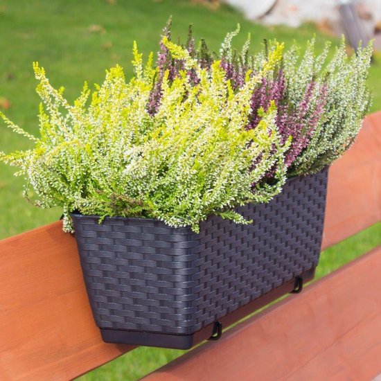 Bloempot Bloembak Ratolla PW 39x15x14cm ANTRACIET Prosperplast